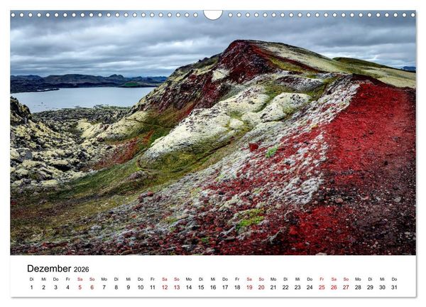 Produktbild: Island, Landmannalaugar: Regenbogenberge (Wandkalender 2026 DIN A3 quer), CALVENDO Monatskalender