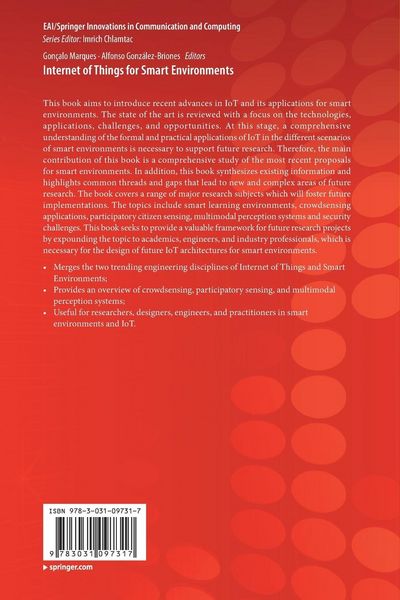 Produktbild: Internet of Things for Smart Environments