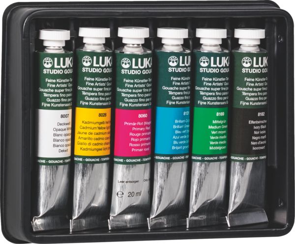 Produktbild: Lukas Studio Gouache Tempera Farben 6 x 20ml