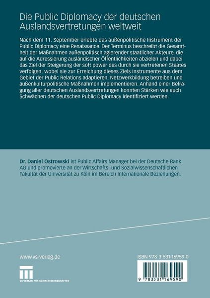 Produktbild: Die Public Diplomacy der deutschen Auslandsvertretungen weltweit
