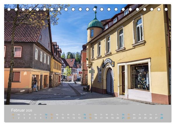 Produktbild: Kronach - drei Fl&uuml;sse und eine Festung (Tischkalender 2026 DIN A5 quer), CALVENDO Monatskalender