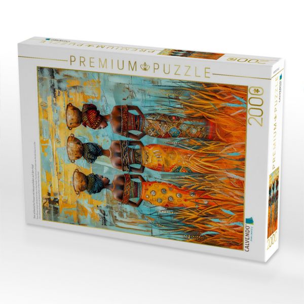 Produktbild: CALVENDO Puzzle Drei afrikanische Frauen mit Wasserschalen auf dem Kopf | 2000 Teile Lege-Gr&ouml;&szlig;e 90x67cm Foto-Puzzle f&uuml;r gl&uuml;ckliche Stunden