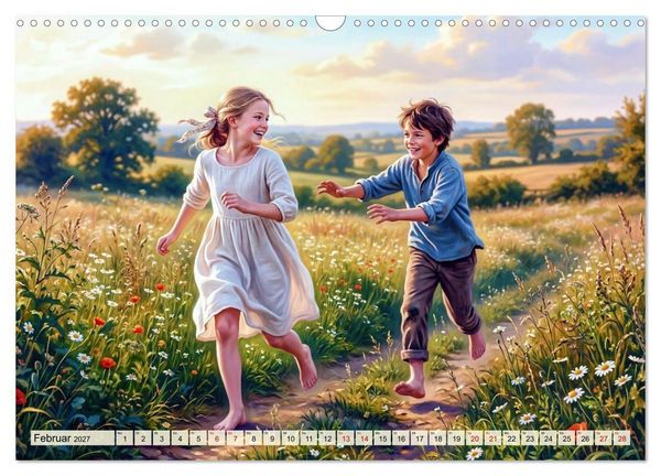 Produktbild: Gl&uuml;ckliche Kindertage - Impressionen aus vergangen Zeiten (Wandkalender 2027 DIN A3 quer), CALVENDO Monatskalender