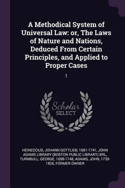 Produktbild: A Methodical System of Universal Law