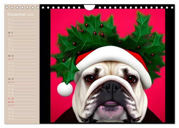 Produktbild: Graphic PoP Art Bulldogge (Wandkalender 2026 DIN A4 quer), CALVENDO Monatskalender