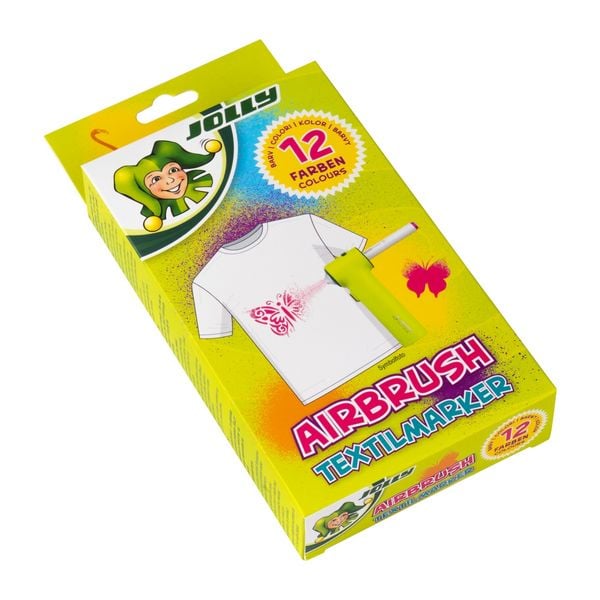 Produktbild: JOLLY Filzstifte Airbrush Textilmarker Nachf&uuml;llung, 12er Set