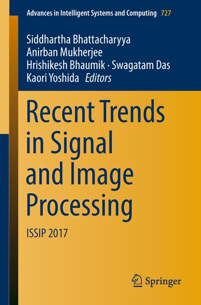 Produktbild: Recent Trends in Signal and Image Processing