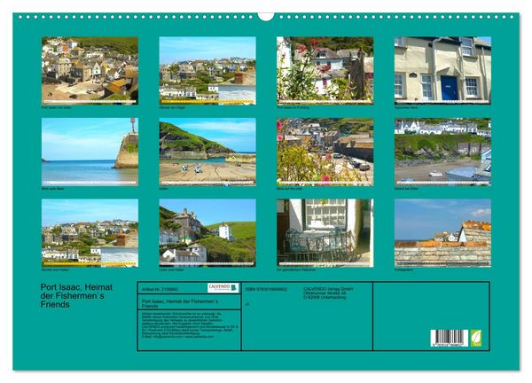 Produktbild: Port Isaac, Heimat der Fishermen`s Friends (Wandkalender 2026 DIN A2 quer), CALVENDO Monatskalender