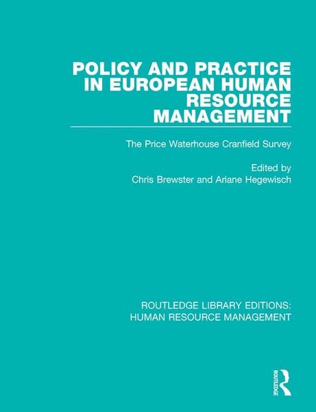 Produktbild: Policy and Practice in European Human Resource Management