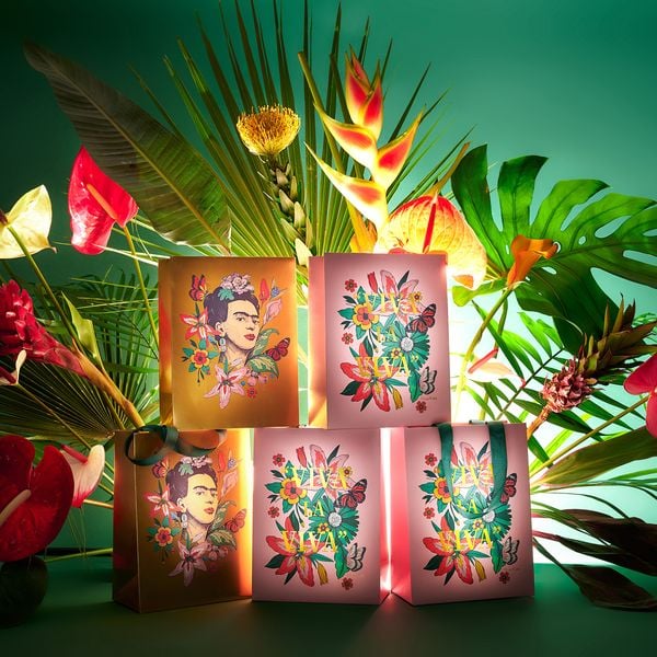 Geschenktasche Frida Kahlo "Golden Frida", midi