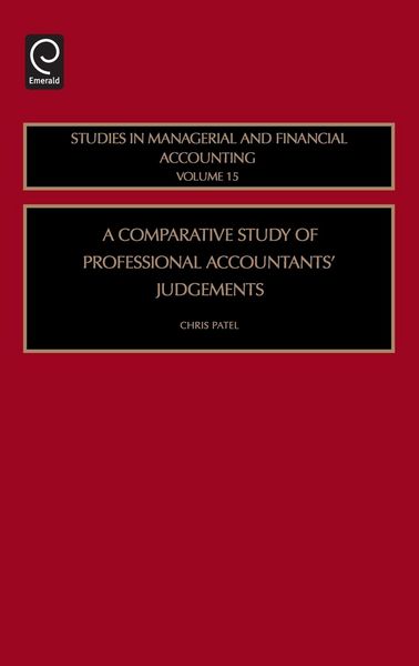 Produktbild: Comparative Study of Professional Accountants Judgements