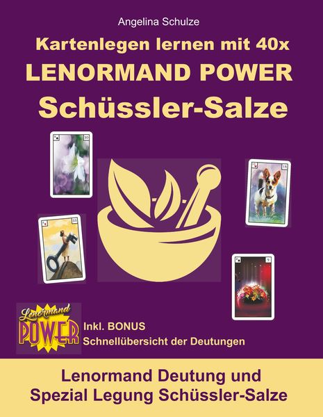 Kartenlegen lernen mit 40x LENORMAND POWER Schüssler-Salze