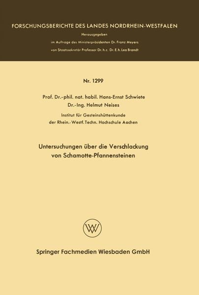 Produktbild: Untersuchungen &uuml;ber die Verschlackung von Schamotte-Pfannensteinen