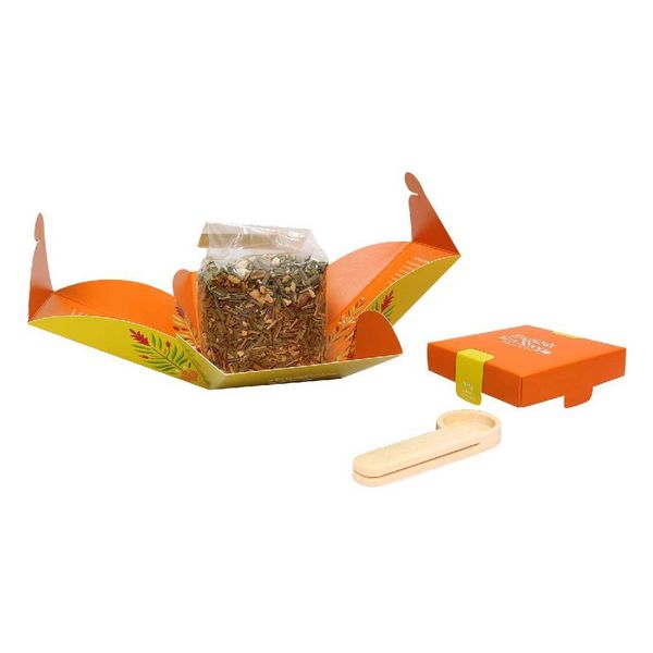 Produktbild: BIO Kr&auml;utertee Lemongras, Ingwer & Zitrusfr&uuml;chte, lose Teemischung, 80g Tee Geschenk Box