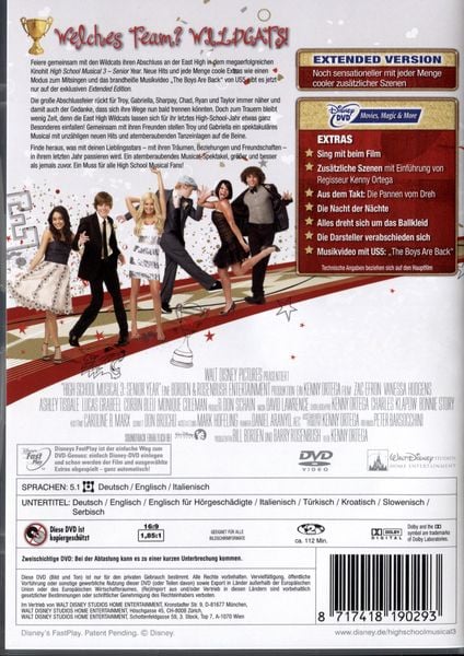 Produktbild: High School Musical 3: Senior Year - Extended Edition