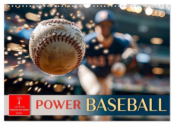 Produktbild: Power Baseball (Wandkalender 2026 DIN A3 quer), CALVENDO Monatskalender