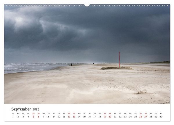 Produktbild: Nordsee, Meer, Strand und Wind (Wandkalender 2026 DIN A2 quer), CALVENDO Monatskalender