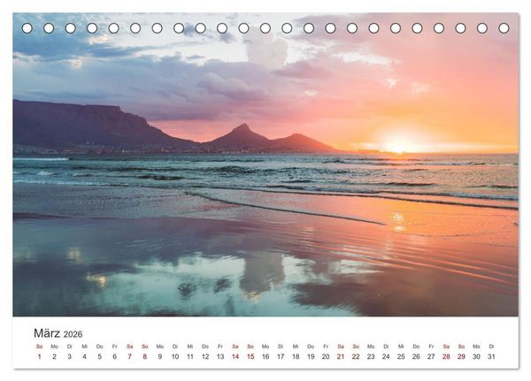 Produktbild: Kapstadt - Die bezaubernde Stadt am Kap der guten Hoffnung. (Tischkalender 2026 DIN A5 quer), CALVENDO Monatskalender