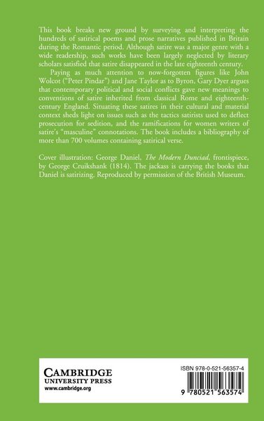 Produktbild: British Satire and the Politics of Style, 1789 1832