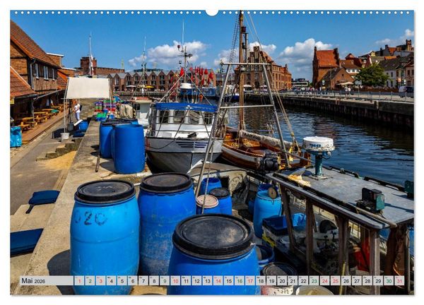 Produktbild: Hansestadt Wismar - Hafenimpressionen (hochwertiger Premium Wandkalender 2026 DIN A2 quer), Kunstdruck in Hochglanz
