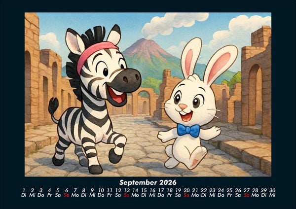 Produktbild: Zara & Bouncy in Italien 2026 Fotokalender DIN A4