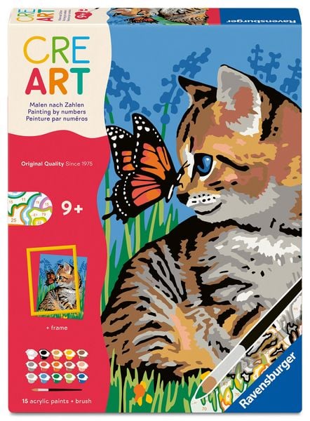 CreArt Kinder - Katze mit Schmetterling