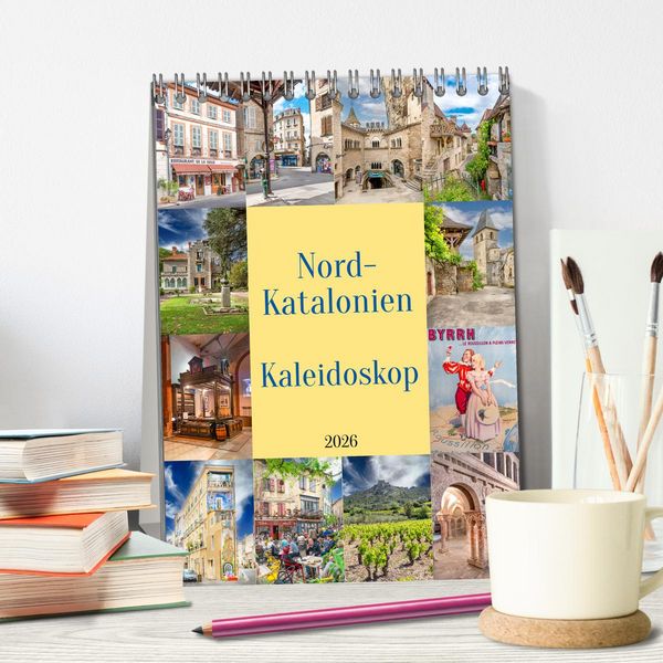Produktbild: Nordkatalonien Kaleidoskop (Tischkalender 2026 DIN A5 hoch), CALVENDO Monatskalender