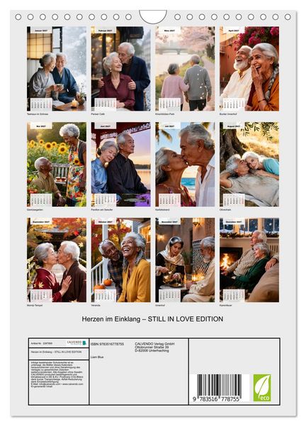 Produktbild: Herzen im Einklang &ndash; STILL IN LOVE EDITION (Wandkalender 2027 DIN A4 hoch), CALVENDO Monatskalender