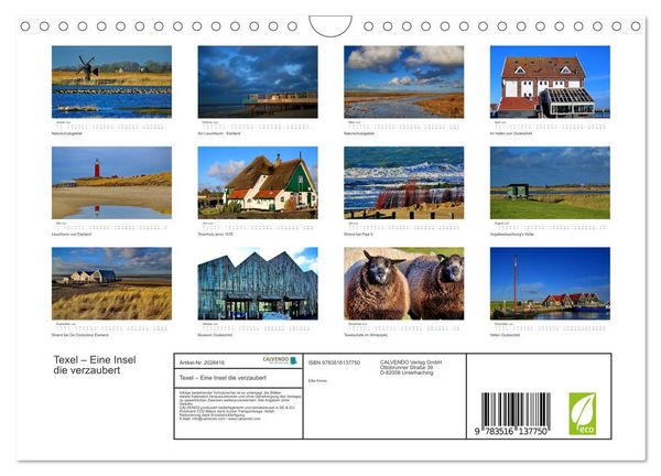 Produktbild: Texel &ndash; Eine Insel die verzaubert (Wandkalender 2026 DIN A4 quer), CALVENDO Monatskalender