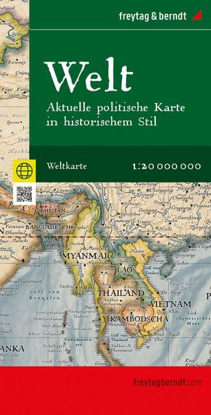 Freytag & berndt Straßenkarte Weltkarte: Aktuelle politische Karte in historischem Stil 1:20 Mio., Sonstige von , KOMPASS freytag und berndt,