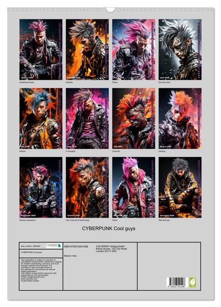 Produktbild: CYBERPUNK Cool guys (Wall Calendar 2026 DIN A2 portrait), CALVENDO 12 Month Wall Calendar