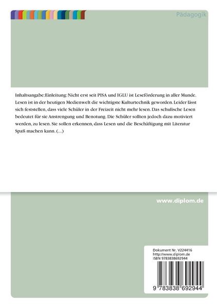 Produktbild: Lesef&ouml;rderung durch einen jahrgangs&uuml;bergreifenden Leseclub mit B&uuml;chern des Autors Peter H&auml;rtling