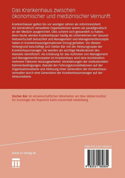 Produktbild: Das Krankenhaus zwischen &ouml;konomischer und medizinischer Vernunft