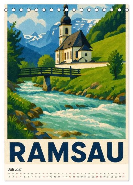 Produktbild: Alpine Impressionen Berchtesgadener Land (Tischkalender 2027 DIN A5 hoch), CALVENDO Monatskalender