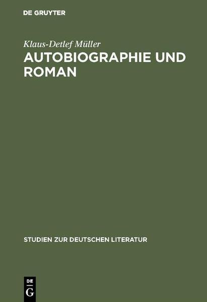 Produktbild: Autobiographie und Roman