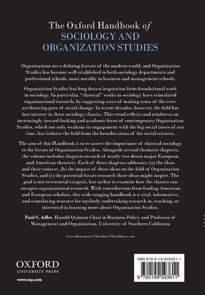 Produktbild: The Oxford Handbook of Sociology and Organization Studies