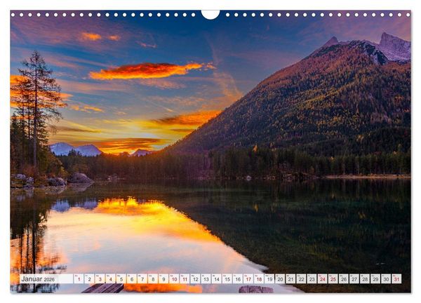 Produktbild: Oberbayerische Ansichten - Unterwegs zwischen Watzmann und Chiemsee (Wandkalender 2026 DIN A3 quer), CALVENDO Monatskalender