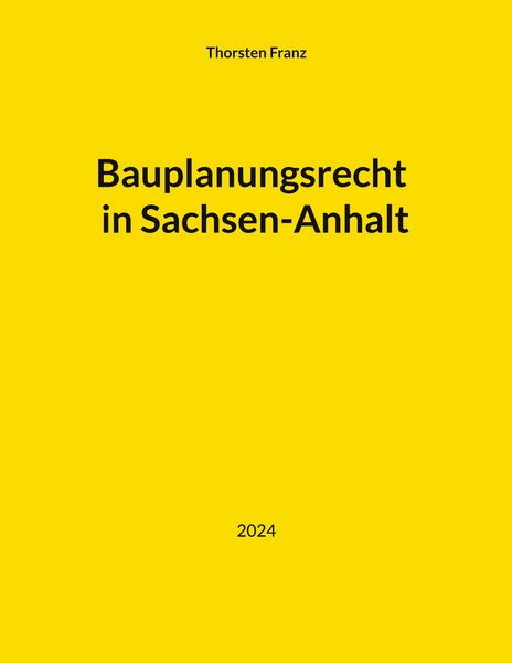 Produktbild: Bauplanungsrecht in Sachsen-Anhalt