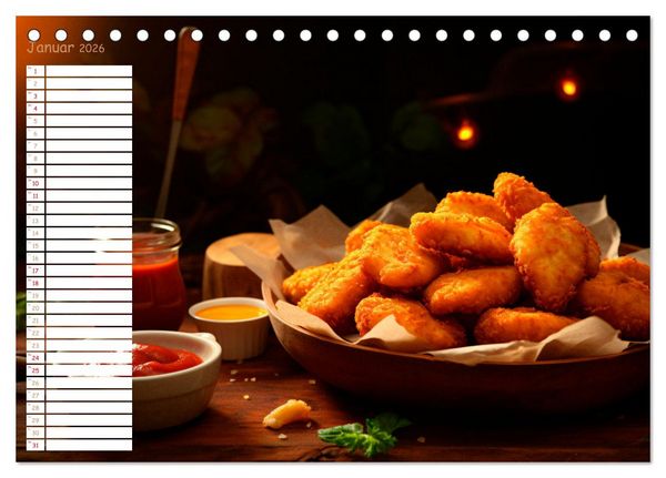 Produktbild: Fastfood &Auml;sthetik (Tischkalender 2026 DIN A5 quer), CALVENDO Monatskalender
