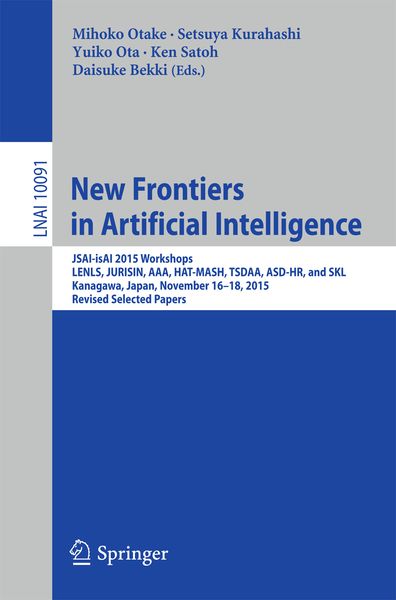 Produktbild: New Frontiers in Artificial Intelligence