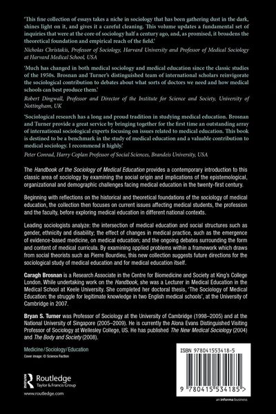 Produktbild: Handbook of the Sociology of Medical Education