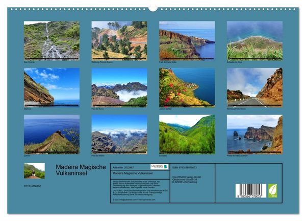 Produktbild: Madeira Magische Vulkaninsel (hochwertiger Premium Wandkalender 2026 DIN A2 quer), Kunstdruck in Hochglanz