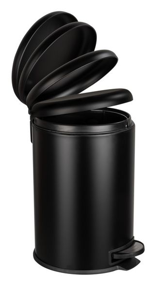 Produktbild: Treteimer Mod. Leman Easy Close Schwarz 20 L, mit herausnehmbarem Einsatz