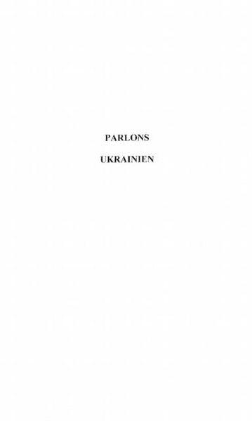 Produktbild: Parlons ukrainien