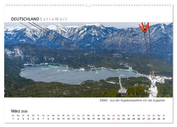 Produktbild: Wei&szlig;blaue Impressionen vom Eibsee (Wandkalender 2026 DIN A2 quer), CALVENDO Monatskalender