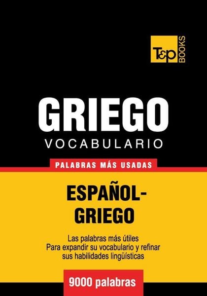 Produktbild: Vocabulario espa&ntilde;ol-griego - 9000 palabras m&aacute;s usadas