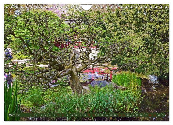 Produktbild: Japanischer Garten Leverkusen (Wandkalender 2026 DIN A4 quer), CALVENDO Monatskalender
