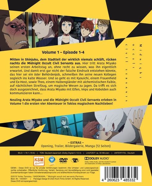 Produktbild: Midnight Occult Civil Servants - Volume 1 (Ep. 1-4)