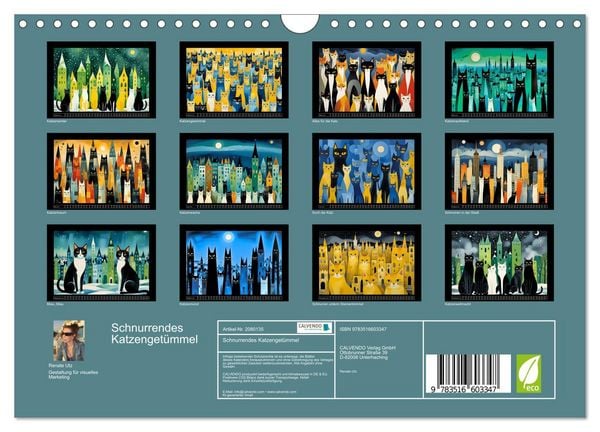 Produktbild: Schnurrendes Katzenget&uuml;mmel (Wandkalender 2026 DIN A4 quer), CALVENDO Monatskalender