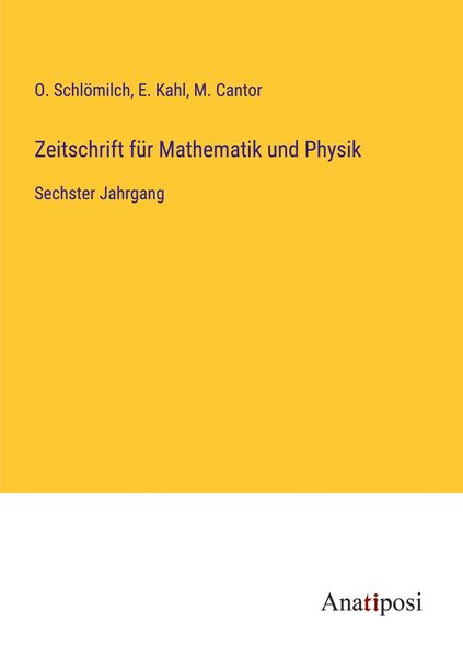 Produktbild: Zeitschrift f&uuml;r Mathematik und Physik